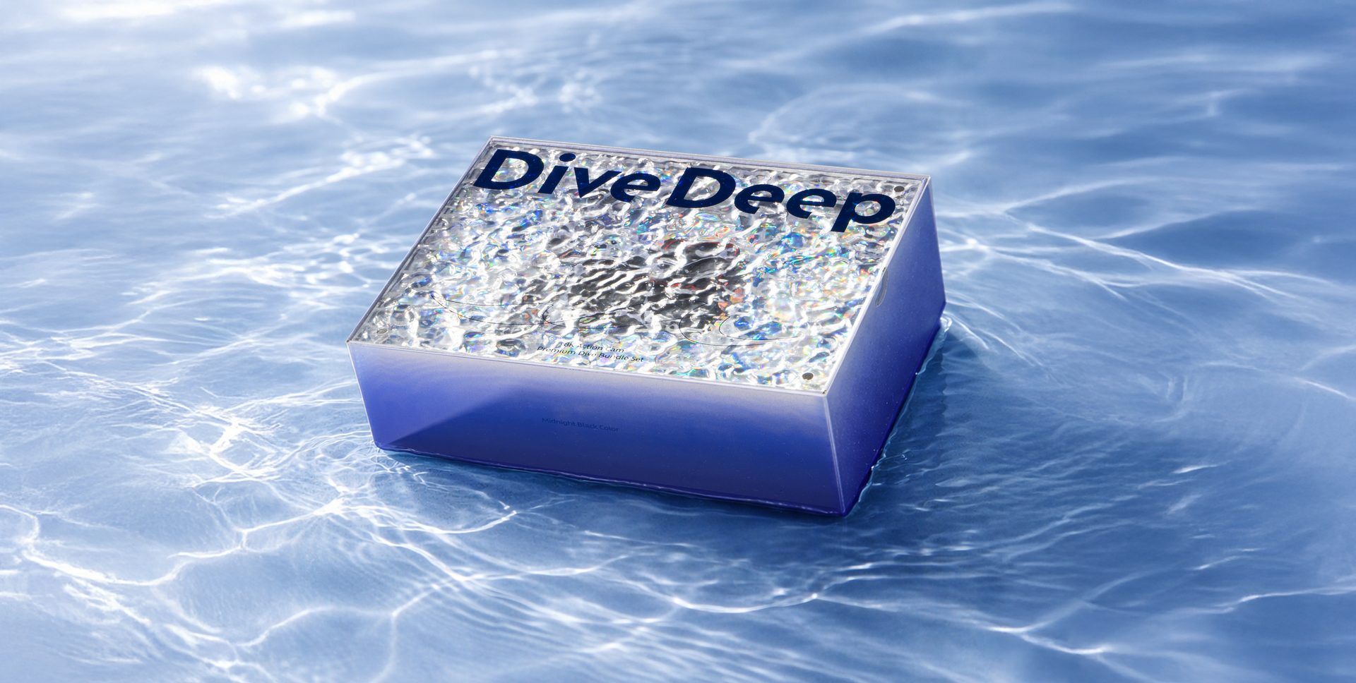 자체 스튜디오에서 촬영한 제품 패키지 (Dive Deep)